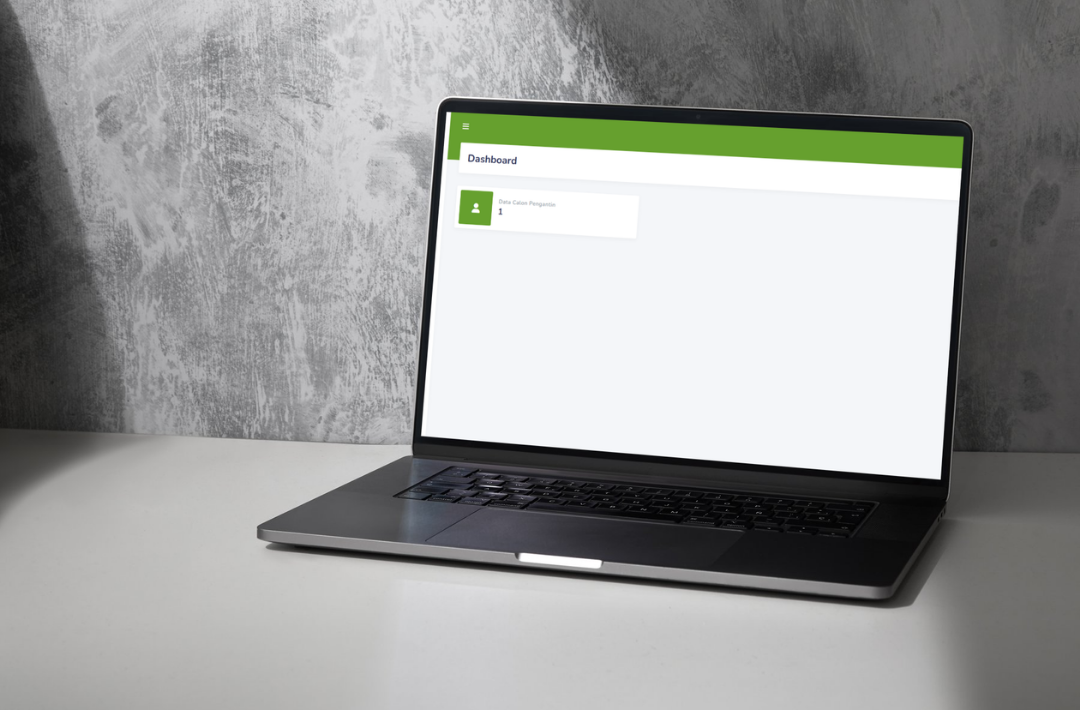 Clean minimalist website layout design on screen